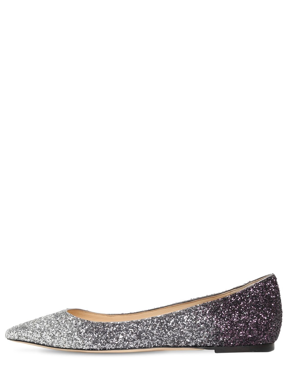 JIMMY CHOO 10MM ROMY DEGRADÉ GLITTER FLATS,72ID0Z025-U0LMVKVSL0FOVFIVUEXV0