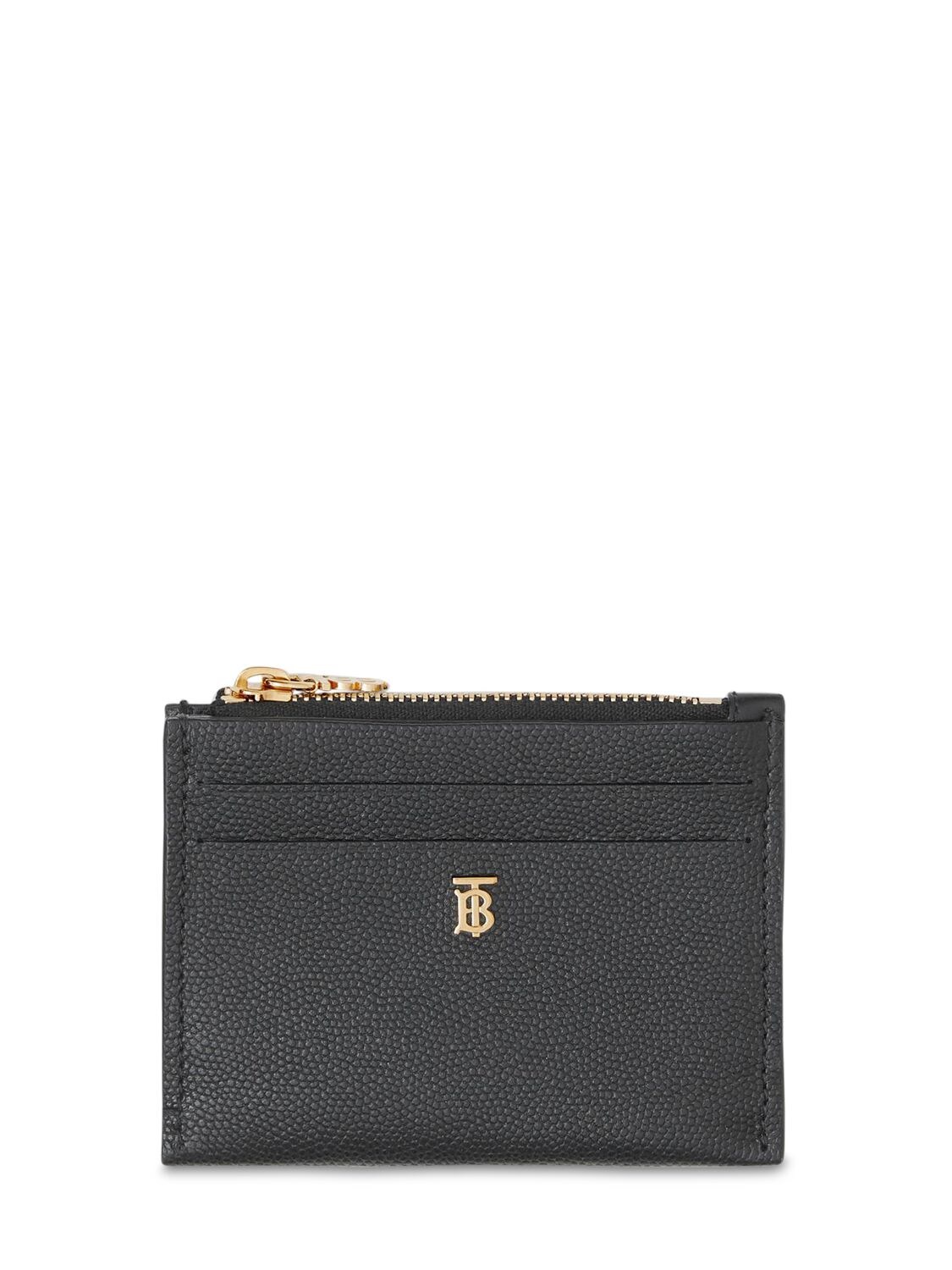 BURBERRY SIMONE GRAINED LEATHER CARD HOLDER,72ID1H063-QTEXODK1