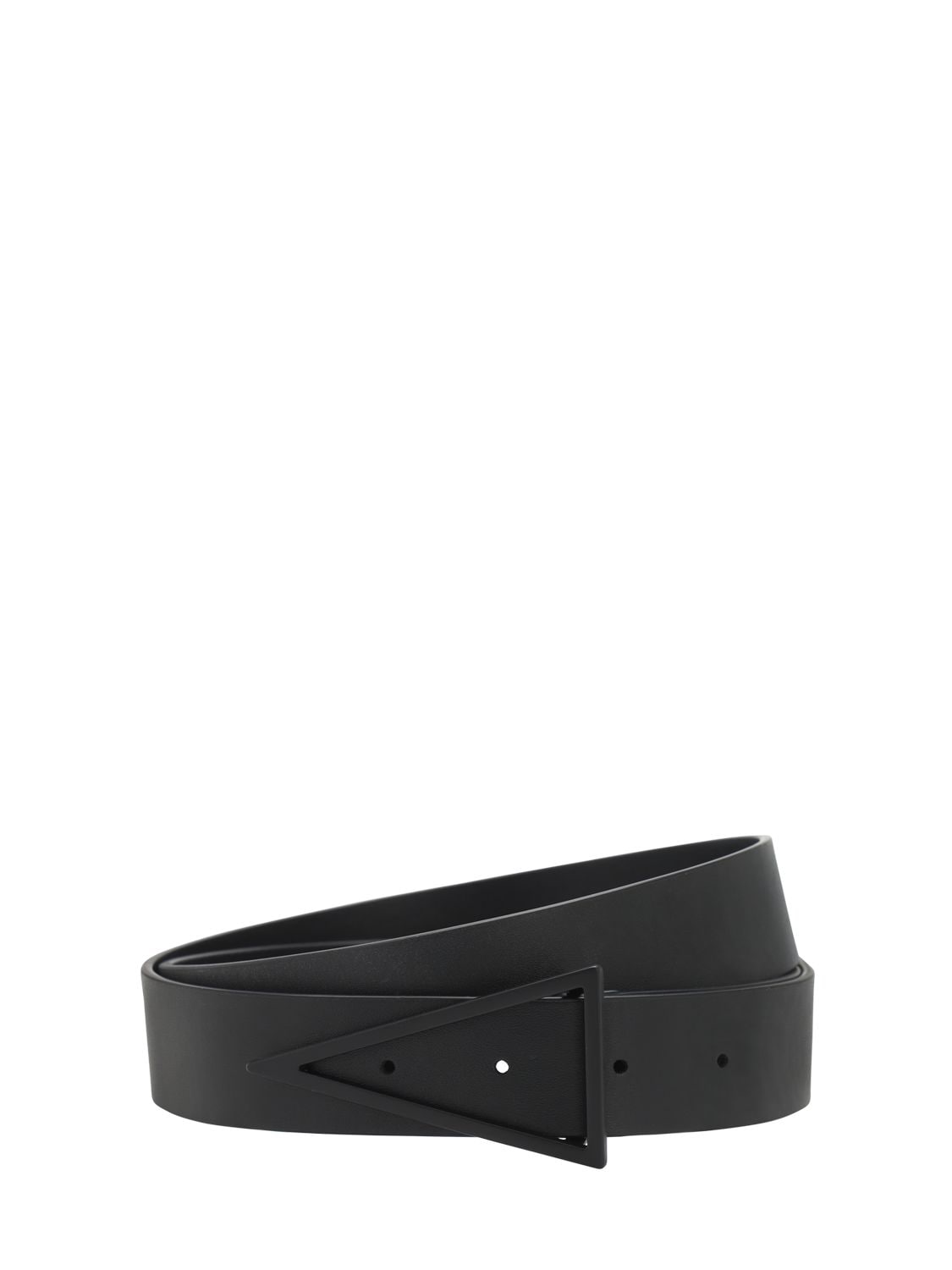 3cm Leather Belt W/ Triangle Buckle