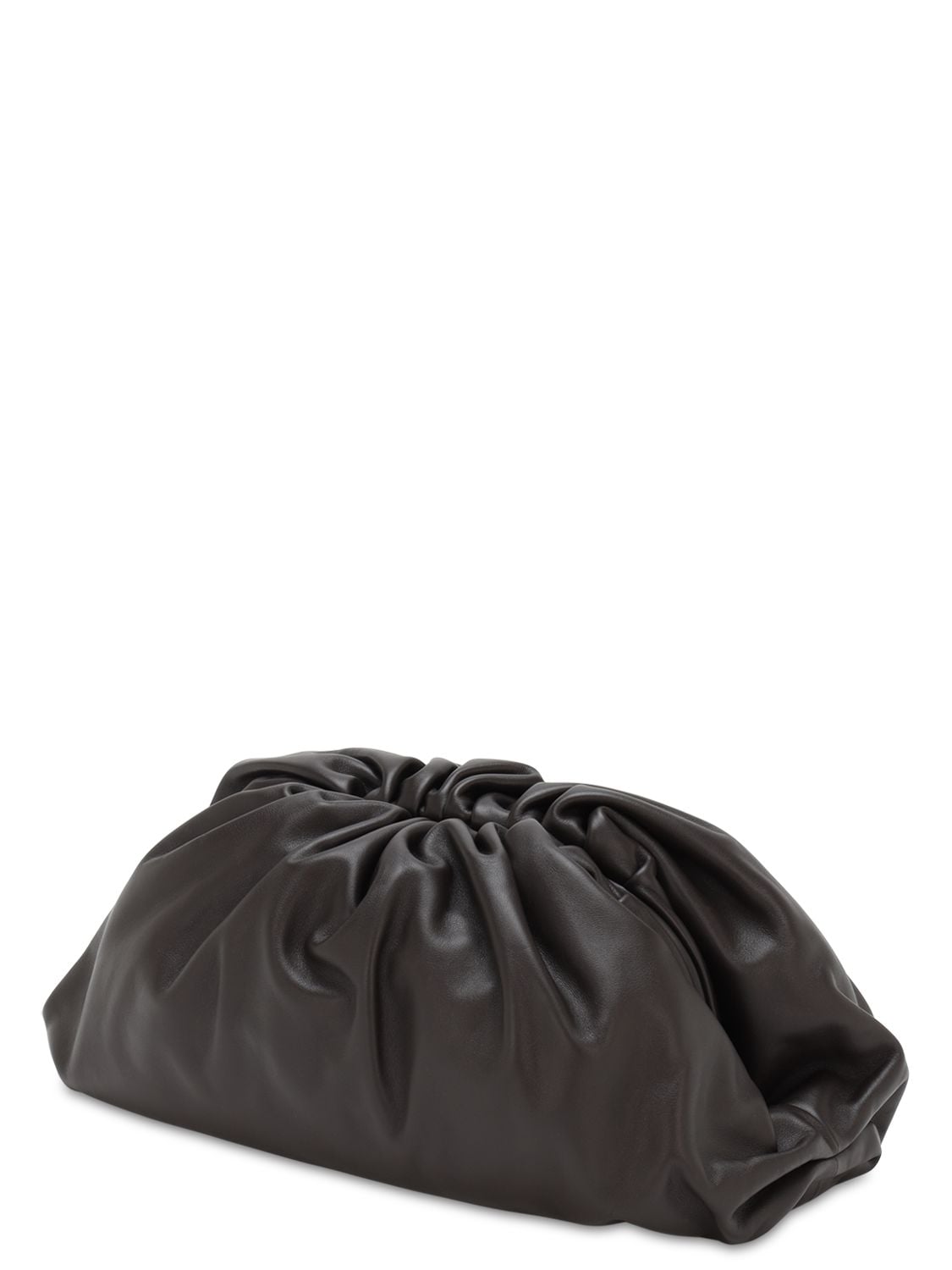 Shop Bottega Veneta The Pouch Smooth Leather Bag In Fondente