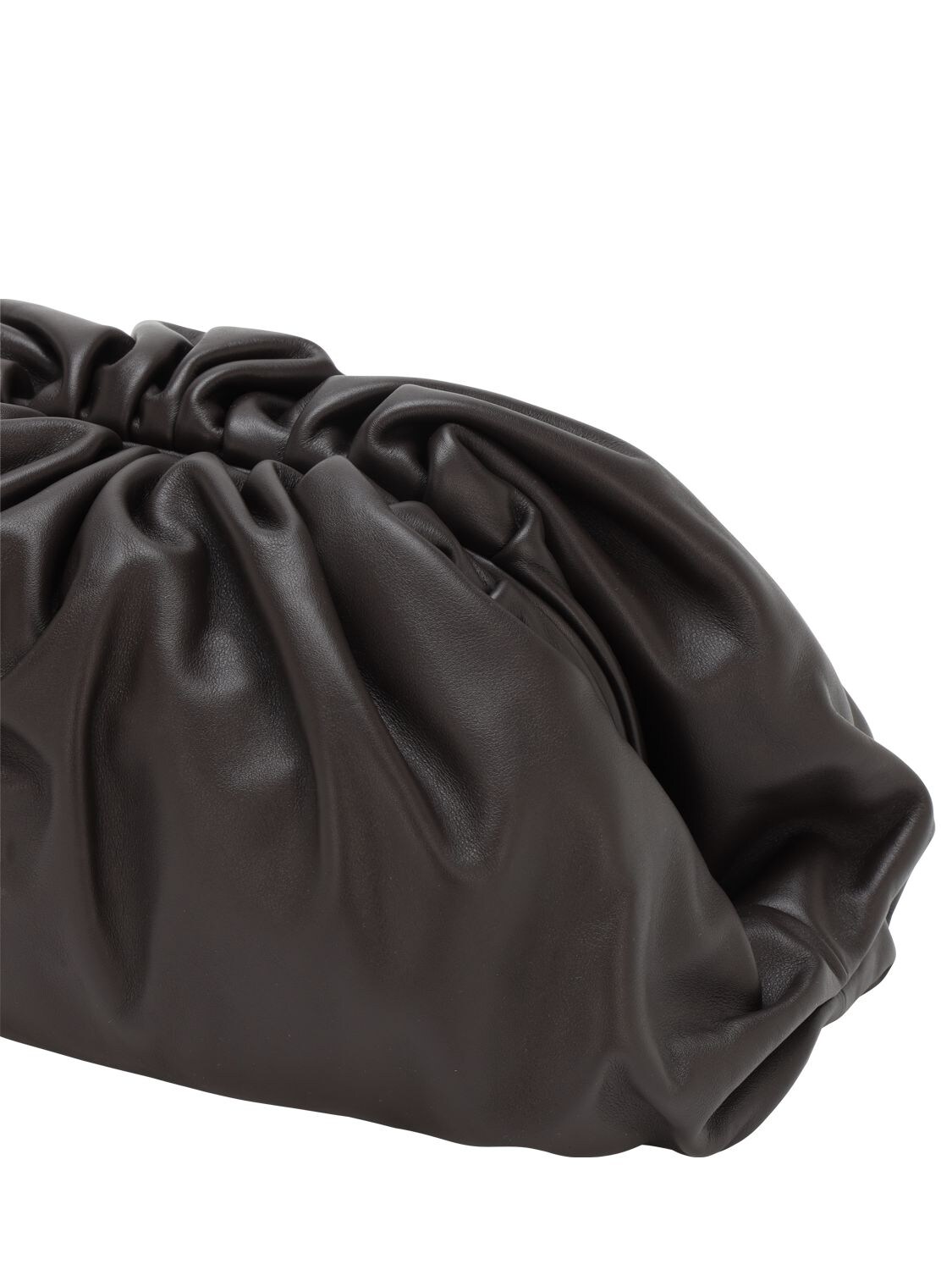 Shop Bottega Veneta The Pouch Smooth Leather Bag In Fondente