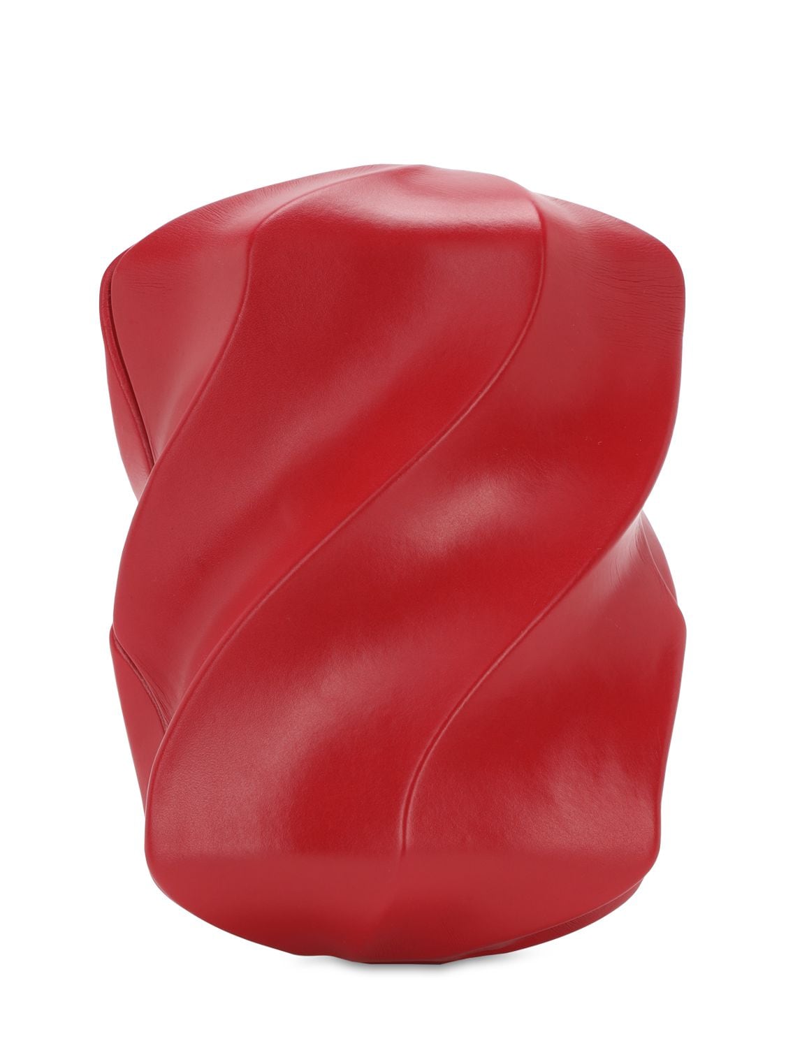 Bottega Veneta Paper Calf Leather Clutch In Scarlet