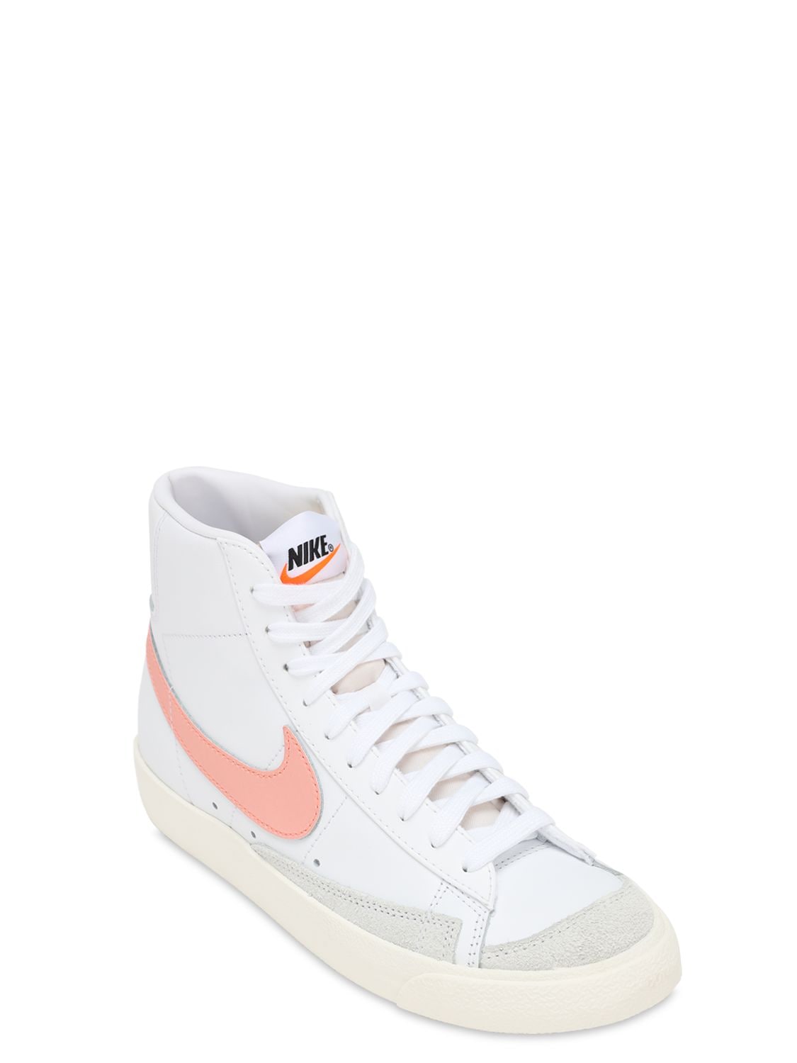 Nike Blazer Mid '77 High Top Sneaker In White,pink | ModeSens