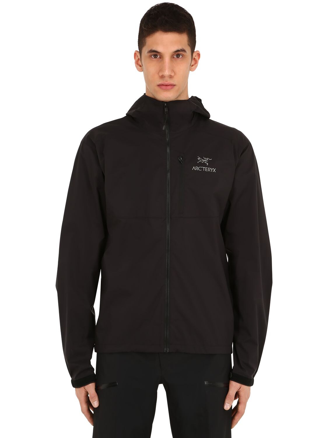 Arc'teryx Squamish Hooded Nylon Jacket In Black