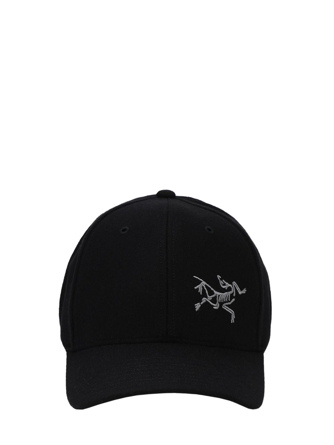 Arc'teryx Logo Wool Blend Baseball Hat In Black
