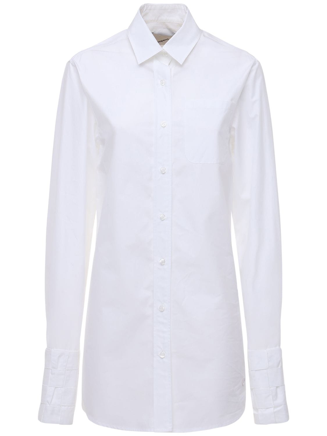 Woven Cotton Longline Shirt