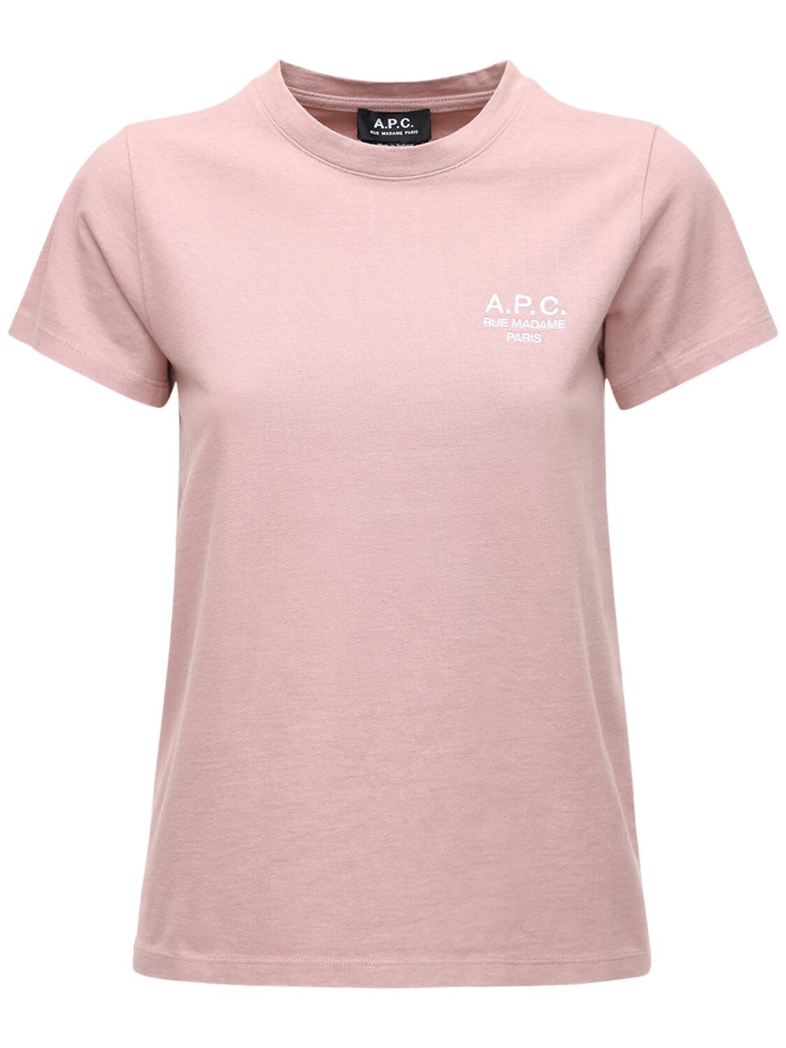Apc Denise T-shirt In Rose-pink Cotton