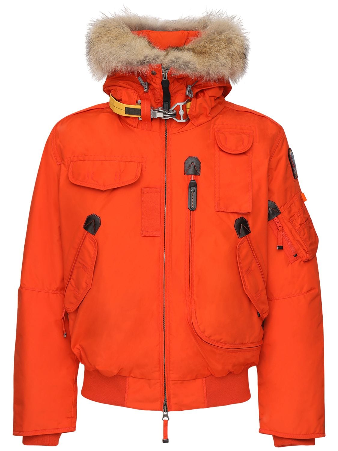 Parajumpers Gobi Down Bomber Jacket W/ Fur In Carrot | ModeSens