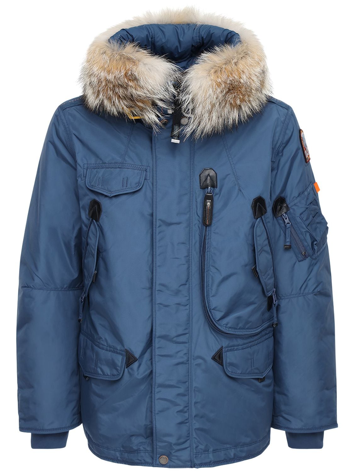 Parajumpers Right Hand Down Jacket W/ Fur In Sargasso Sea | ModeSens