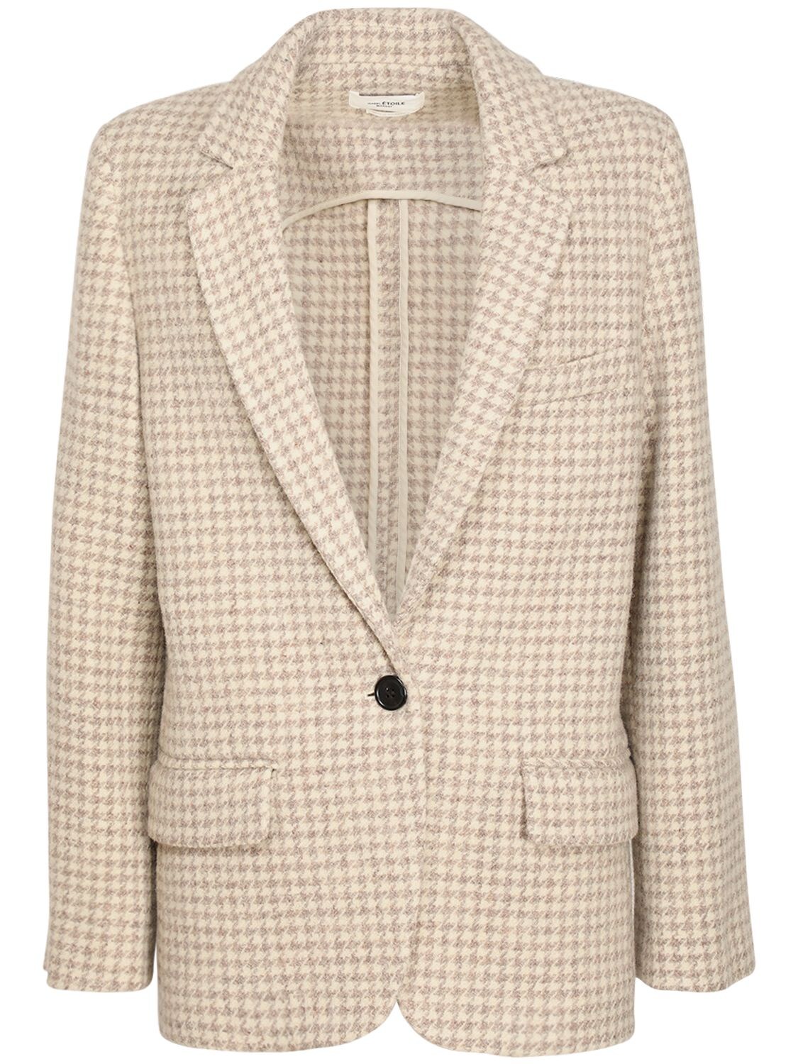 Shop Isabel Marant Etoile Charly Wool Single Breast Jacket In Beige