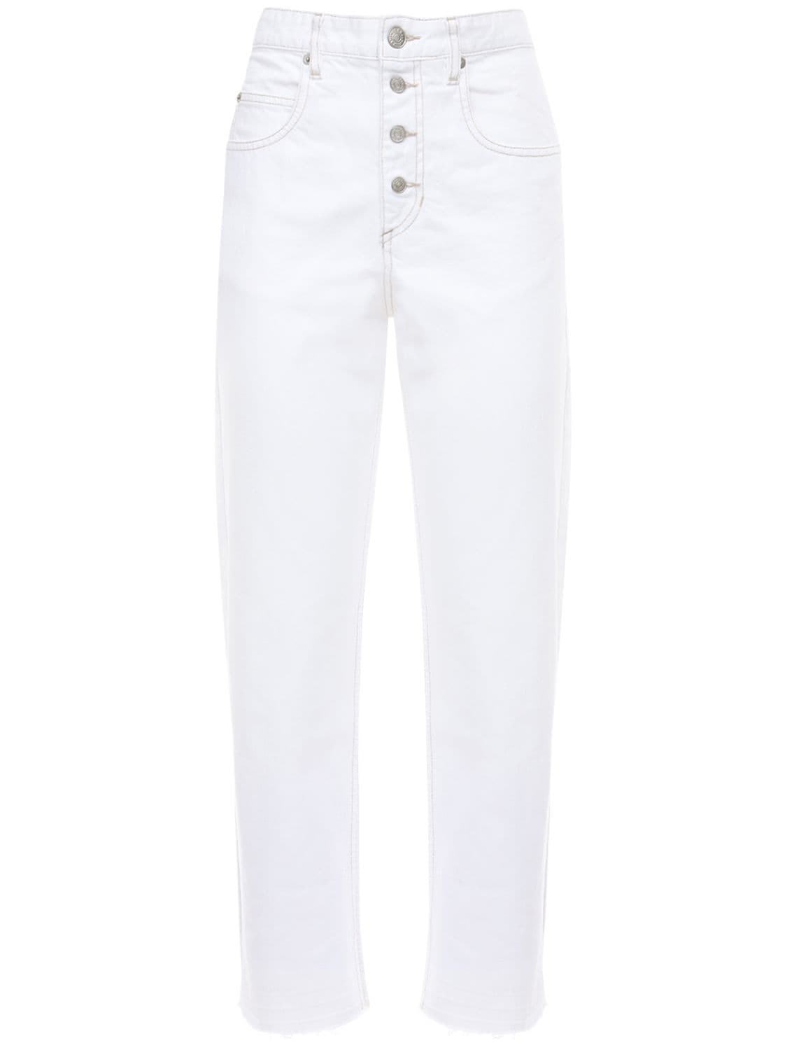 Isabel Marant Étoile Belden Cotton Denim Jeans In White
