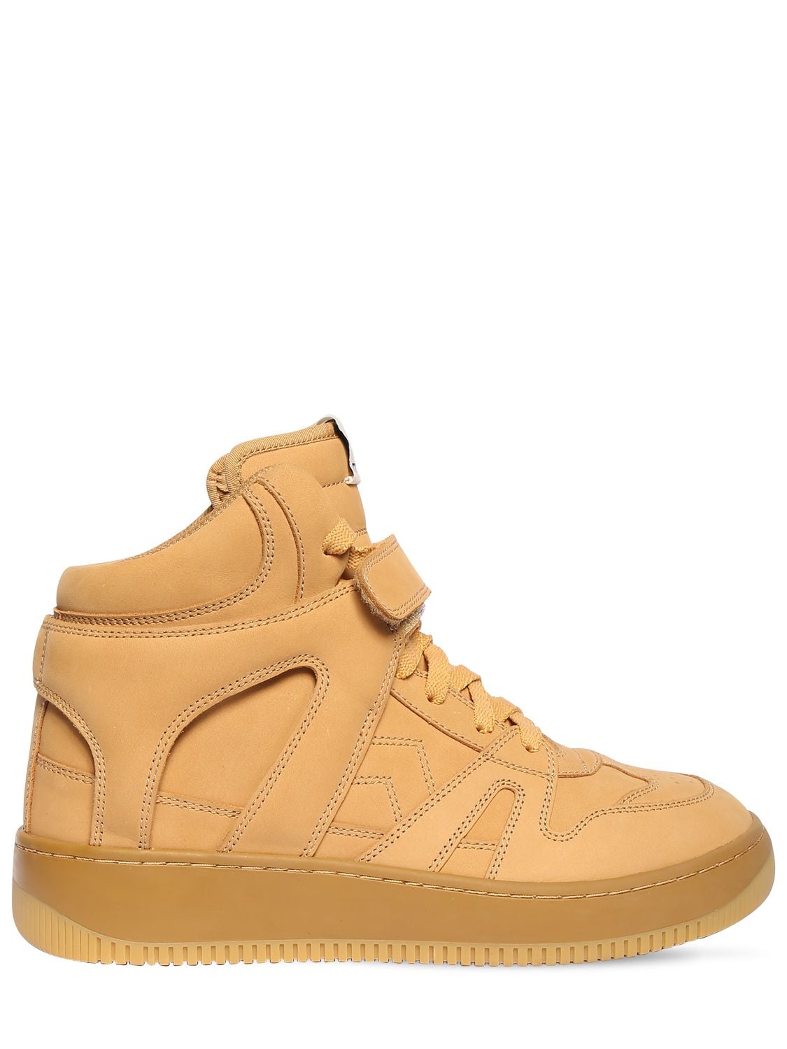 ISABEL MARANT 30MM BROOKLEE LEATHER HIGH TOP SNEAKERS,72IE1C017-NTBD0