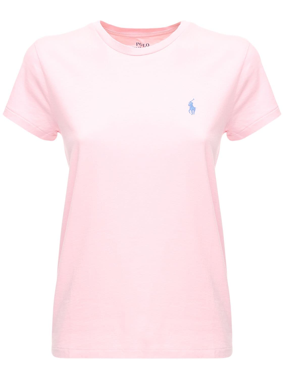 Polo Ralph Lauren 纯棉平纹针织t恤 In Pink
