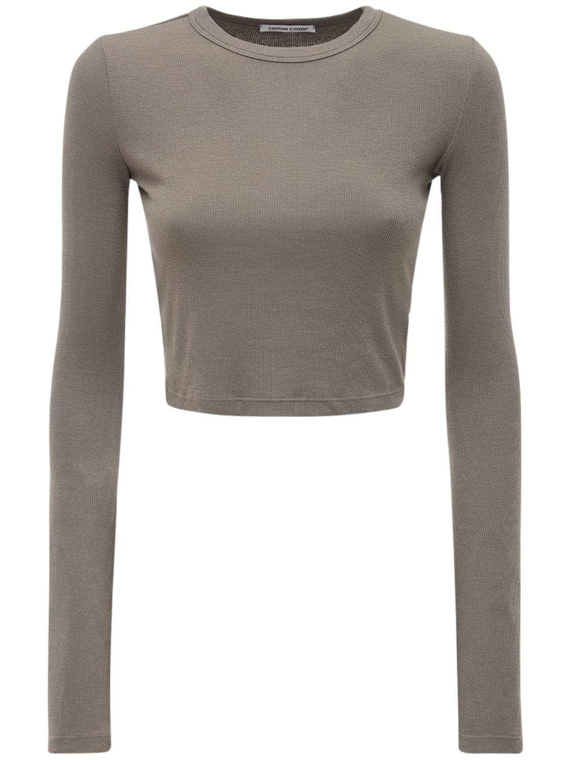 Cotton Citizen The Verona Cropped Cotton  T-shirt In Grey