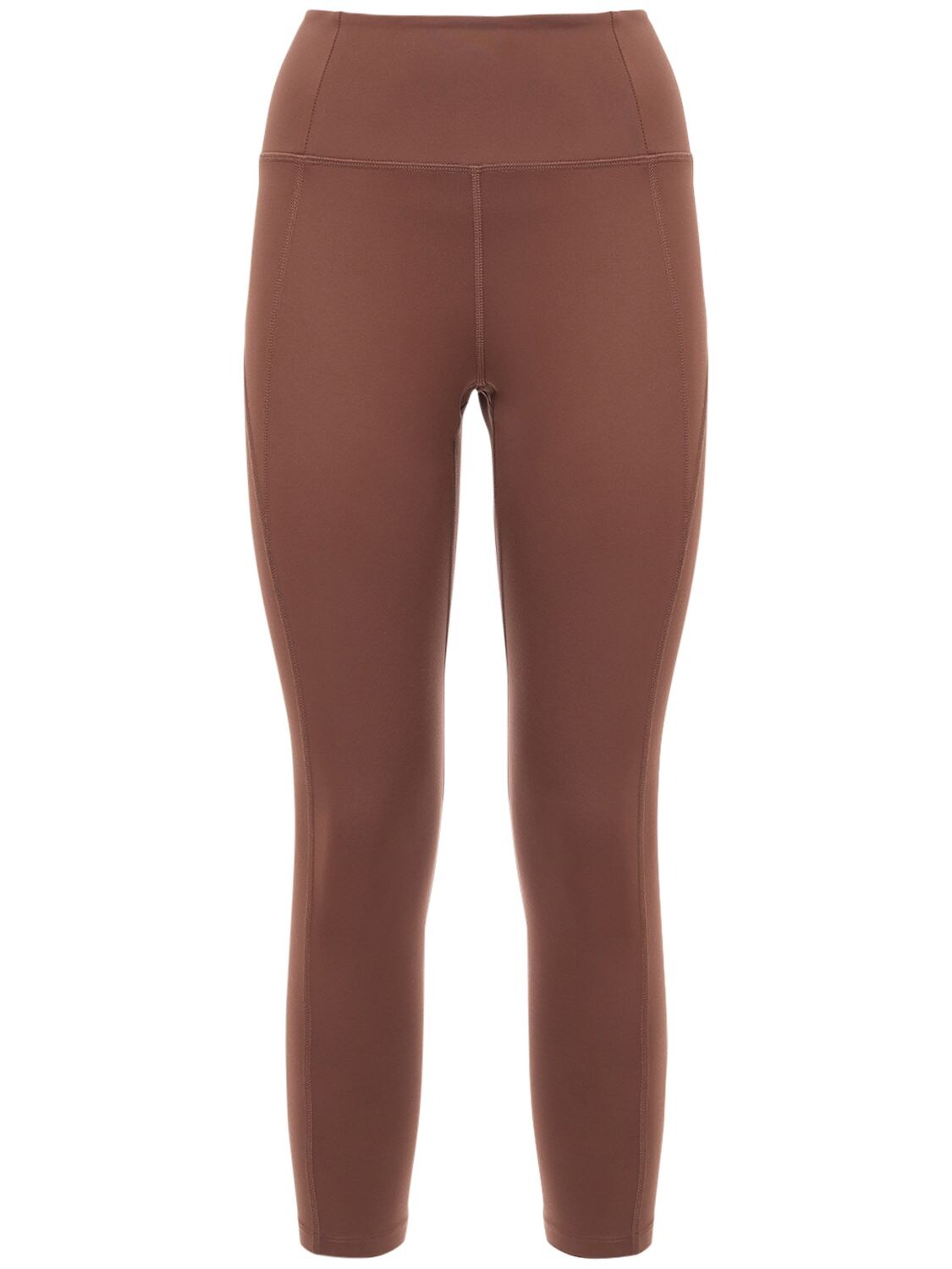 Girlfriend Collective High Waist 7/8 Compression Leggings In Brown