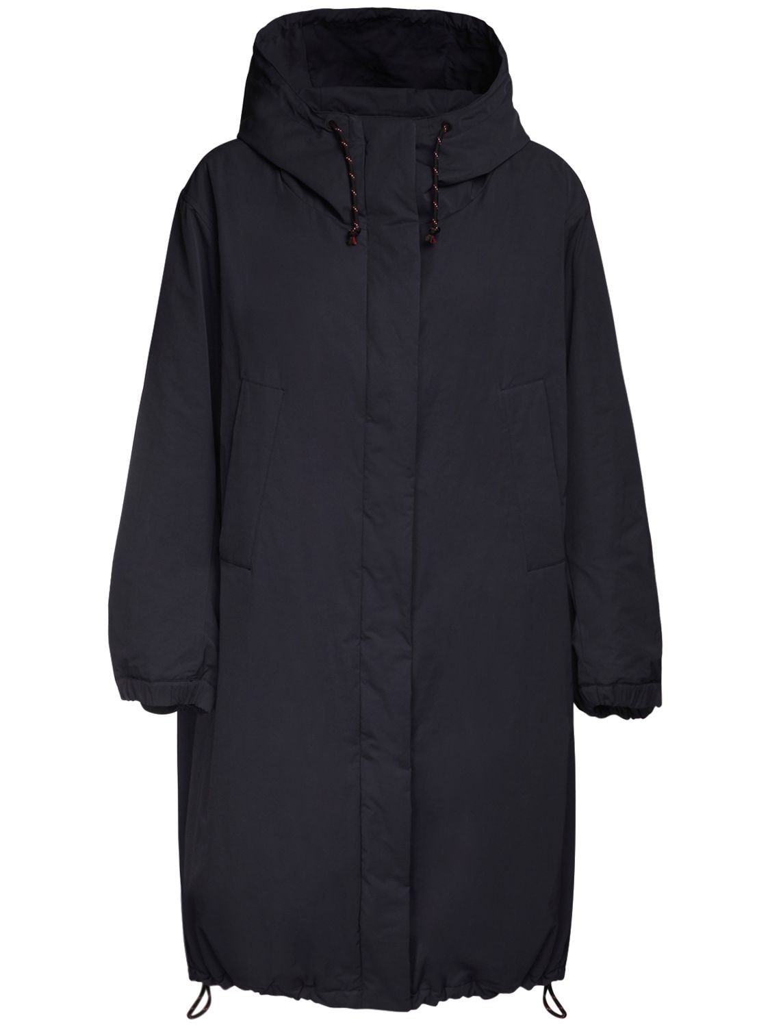 Max Mara Waterproof Gabardine Long Windbreaker In Navy | ModeSens