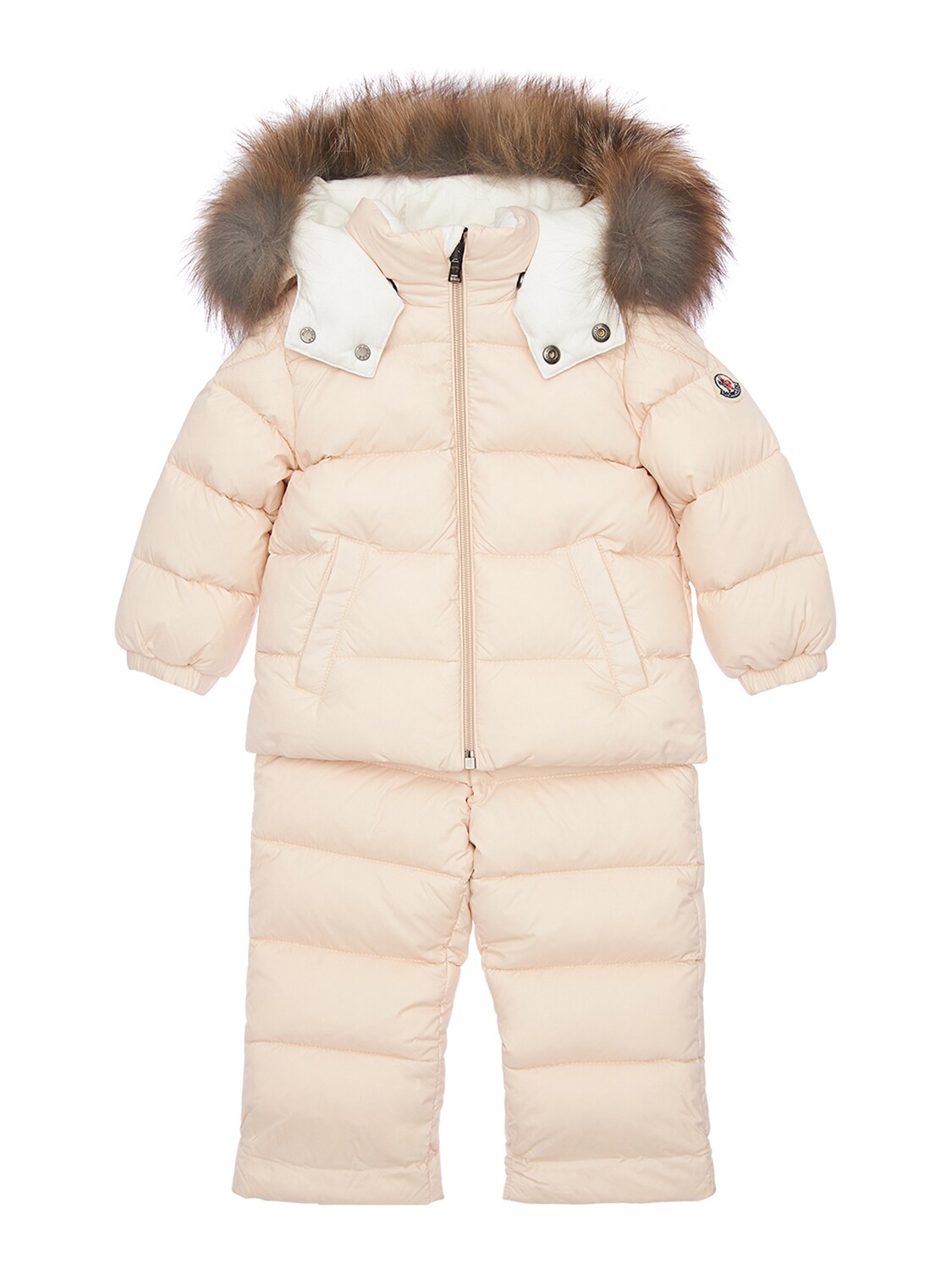Moncler Kids' New Mauger Nylon Down Jacket & Trousers In Pink