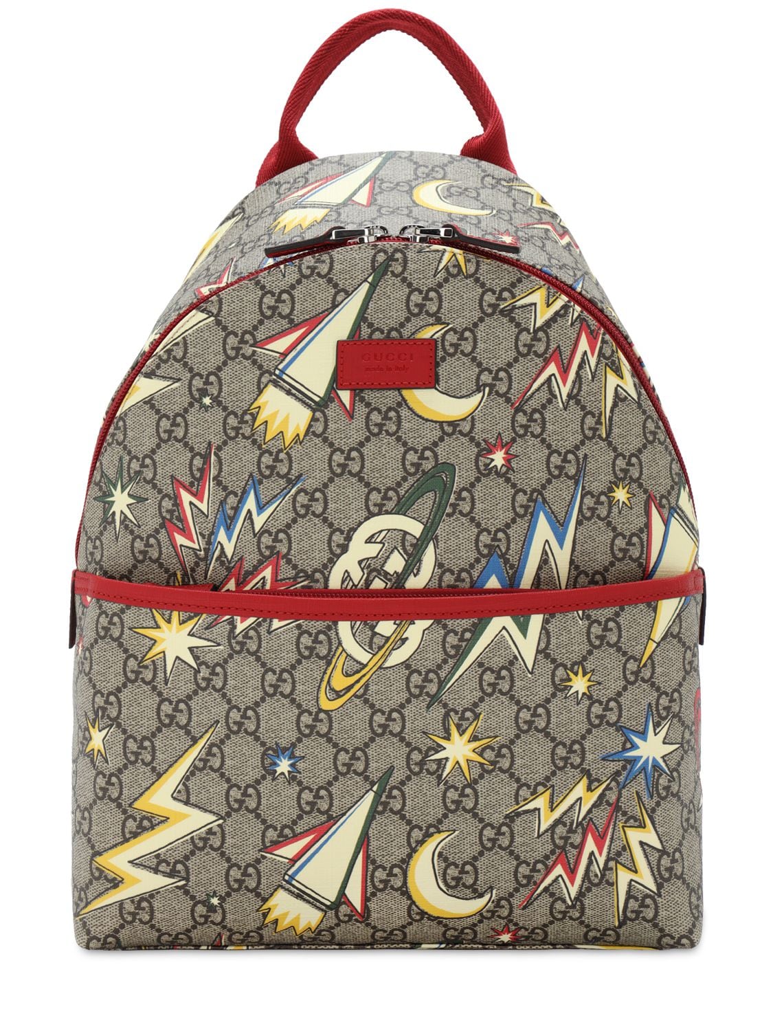 Gg Supreme Space Printed Canvas Backpack