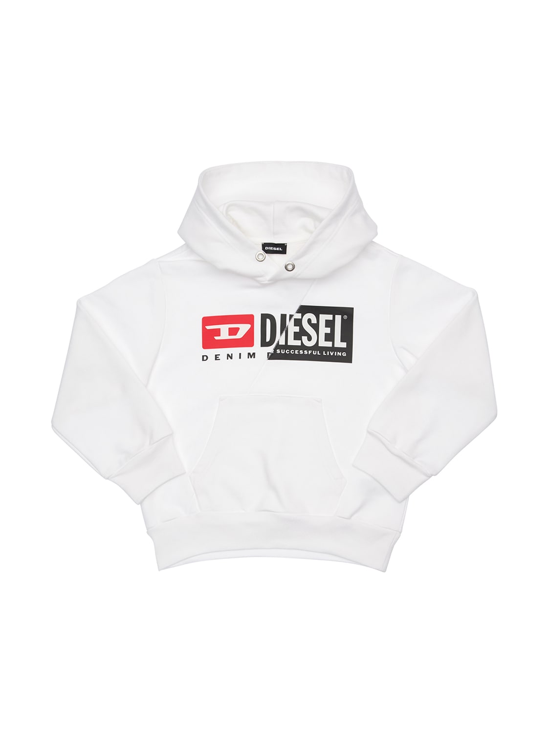 DIESEL LOGO PRINT COTTON SWEATSHIRT HOODIE,72IFI3014-SZEWMA2