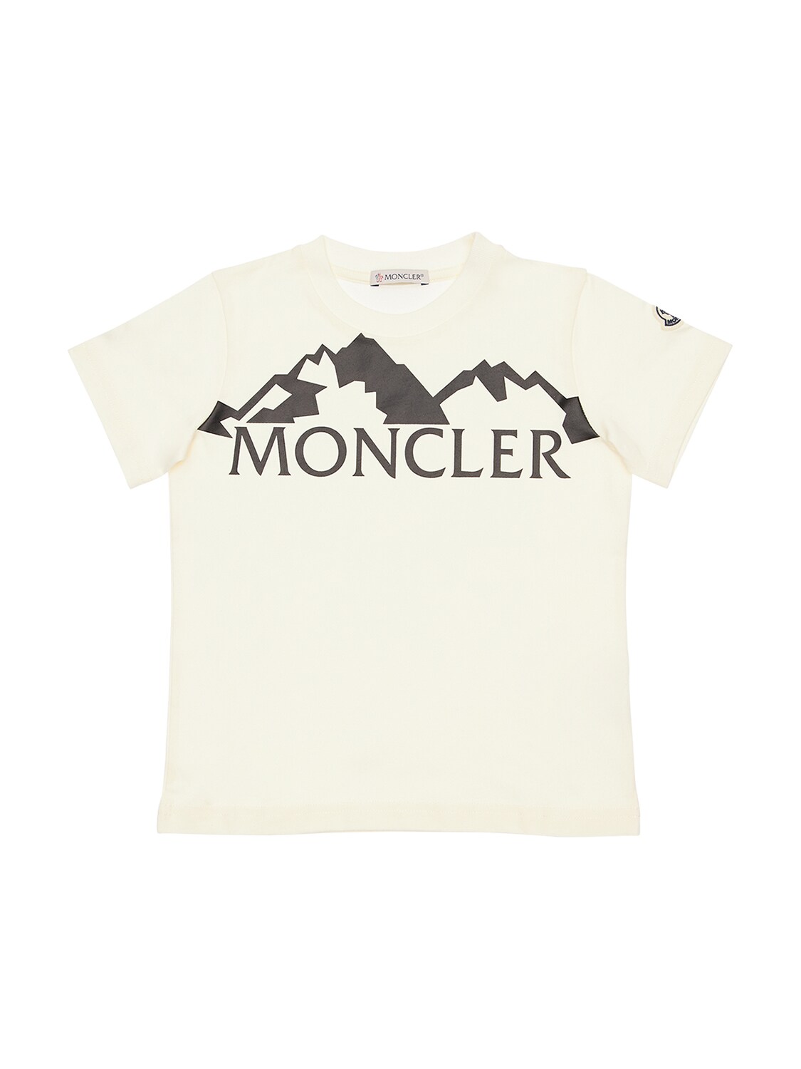 MONCLER LOGO印花棉质平纹针织T恤,72IFI4022-MDM00