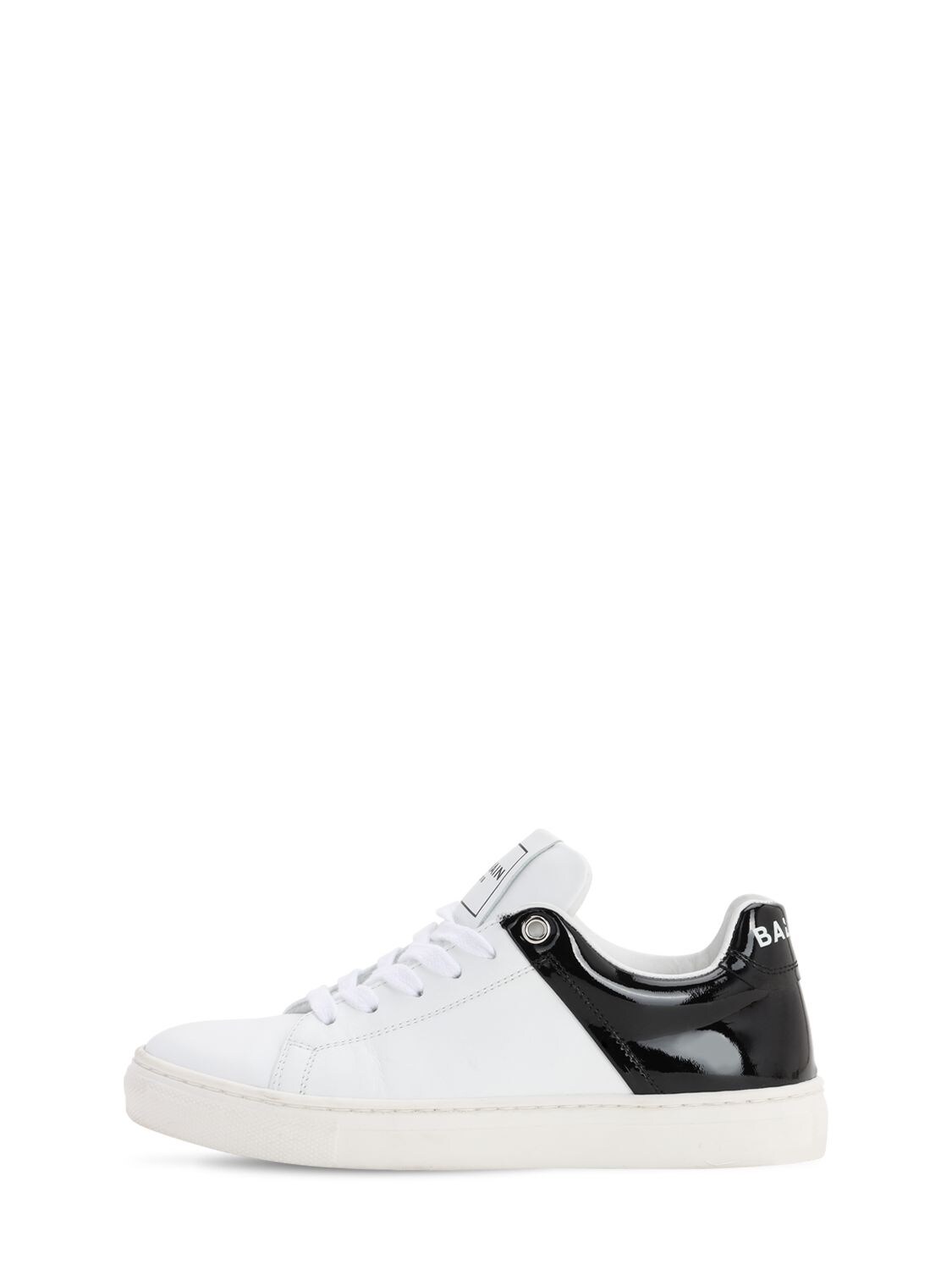 Logo Lace-up Leather Sneakers