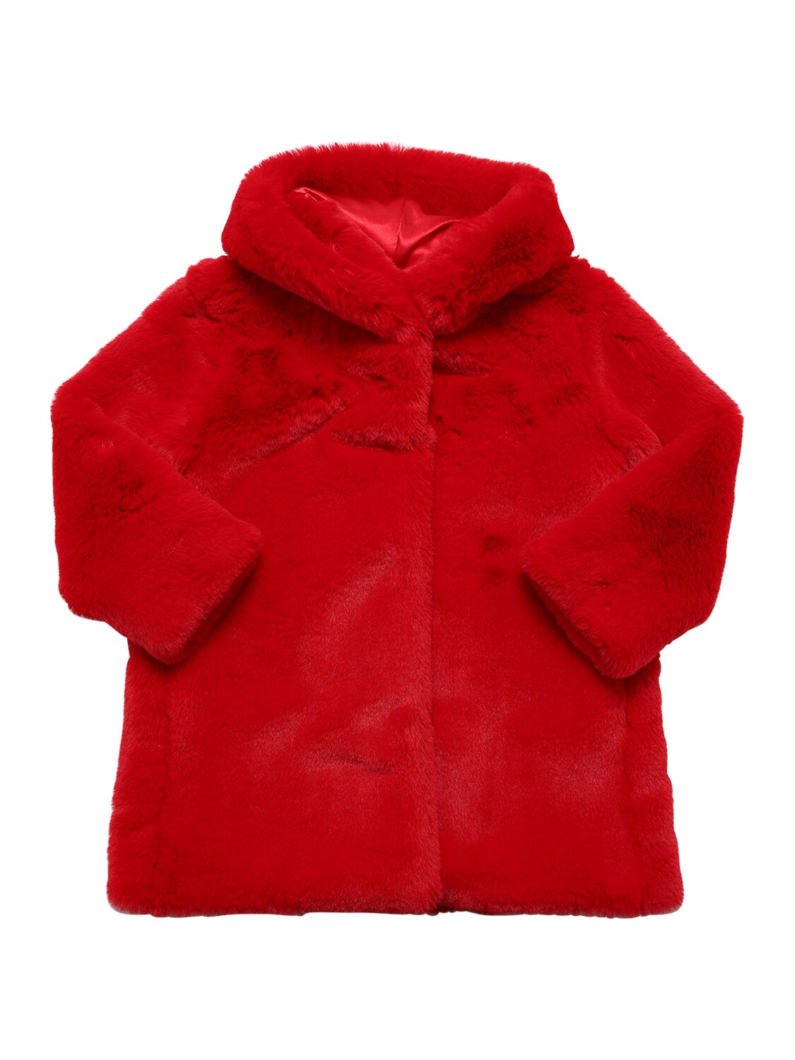 red fur hoodie