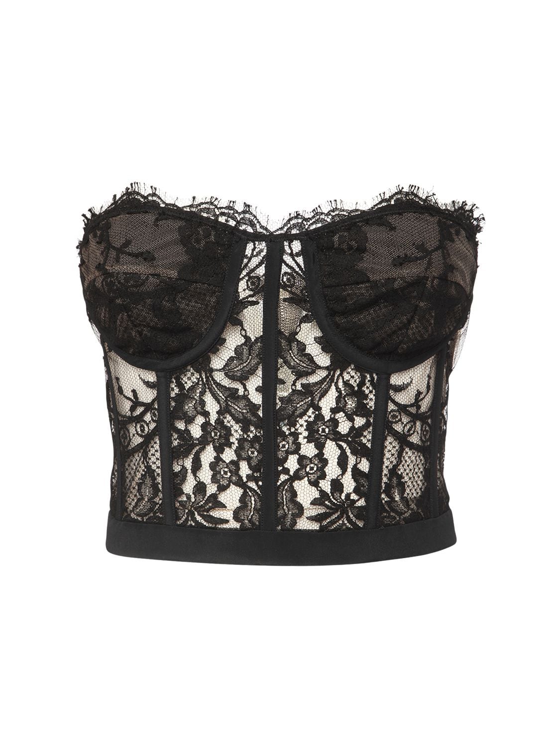 Strapless Lace Bustier Top