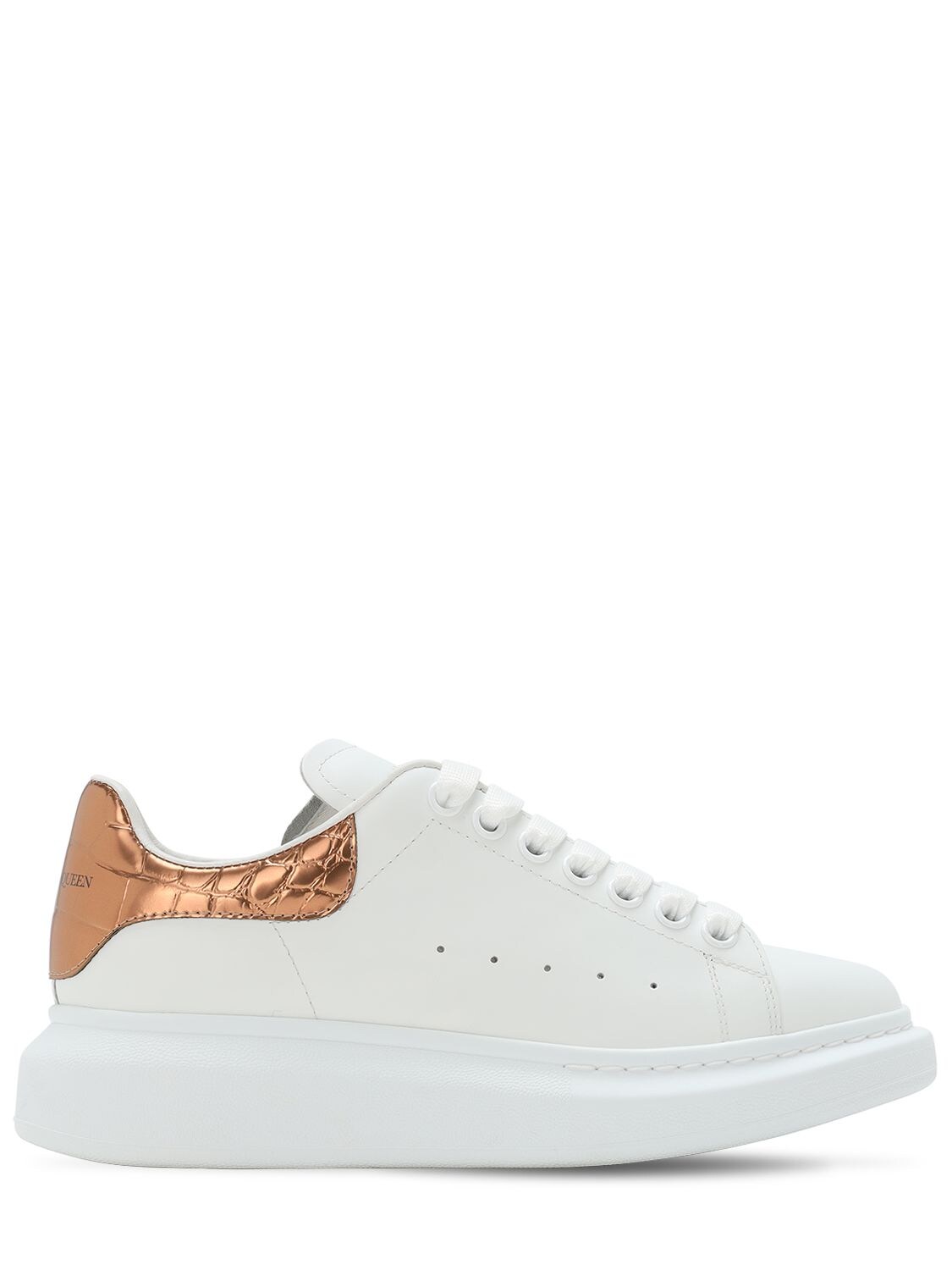 alexander mcqueen sneakers white gold