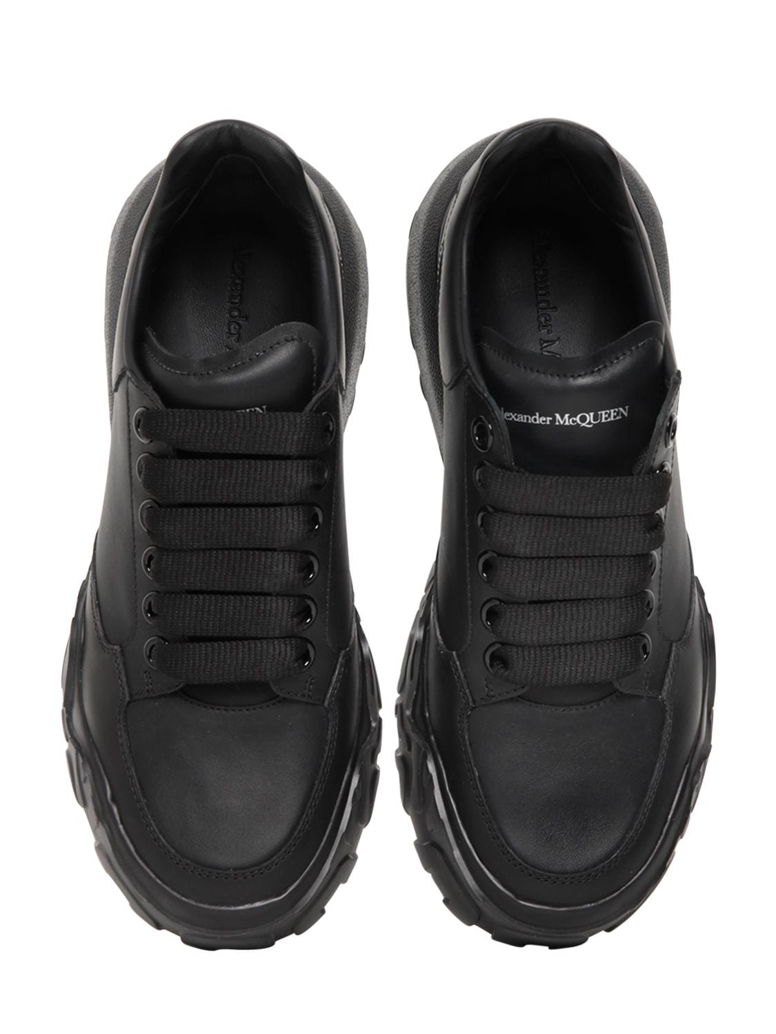 alexander mcqueen court leather trainers