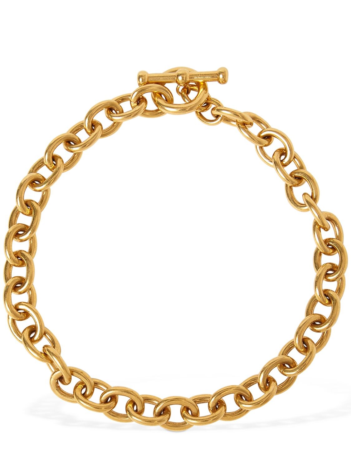 Saint Laurent Marina Chain Short Necklace In Gold