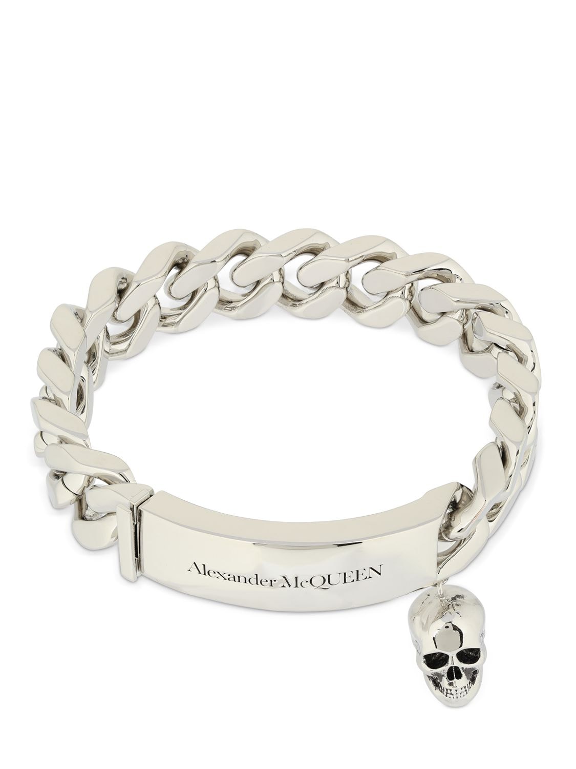 Alexander Mcqueen Chain Skull Bracelet In Silver | ModeSens