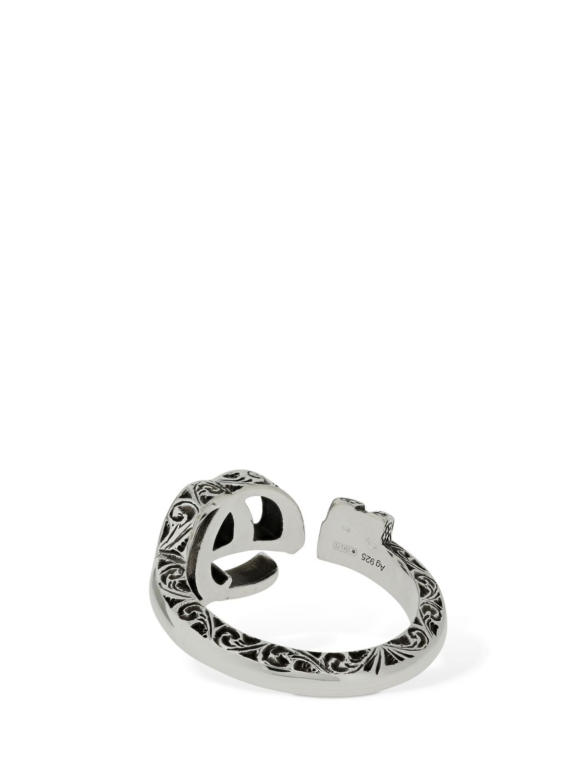 Gucci Gg Marmont Key Sterling Silver Ring | ModeSens