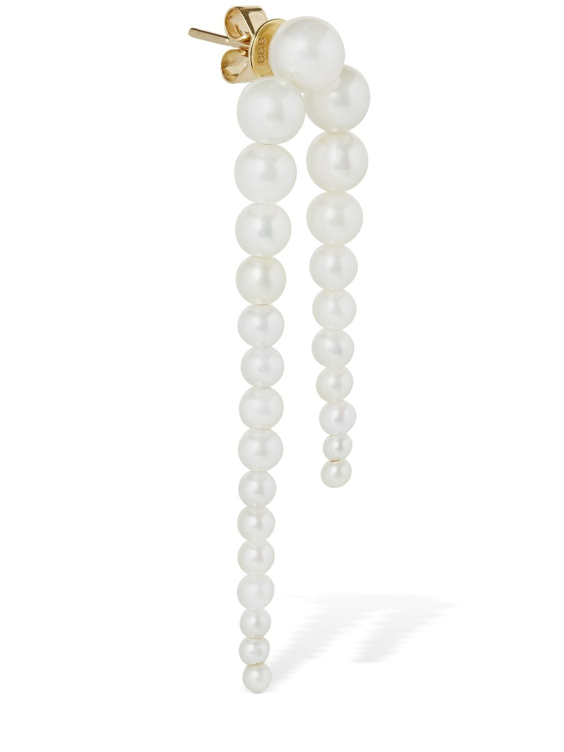 Shop Sophie Bille Brahe Lx Perle Nuit Mono Earring In Pearl