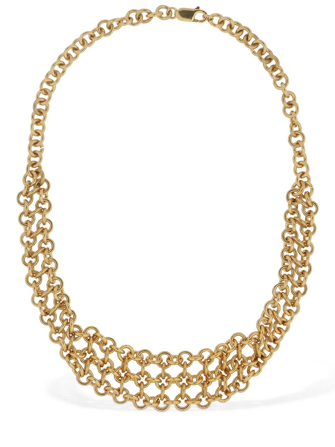 Magda Butrym Rodcol Chained Short Necklace In Gold