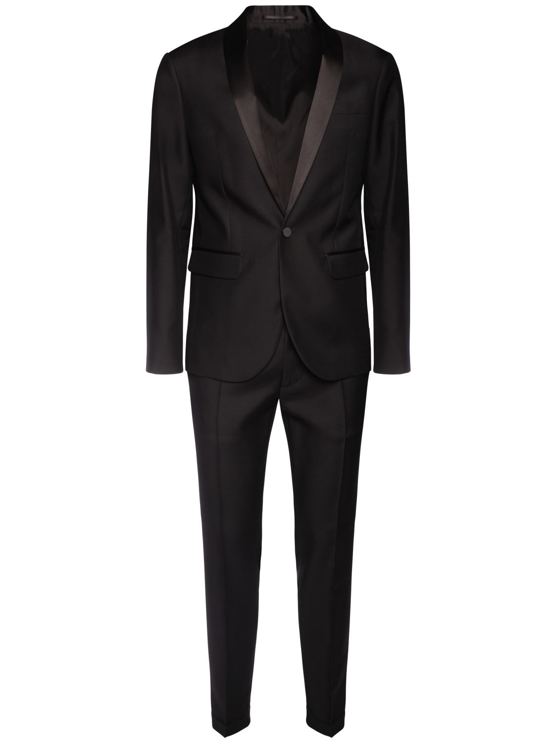 DSQUARED2 TOKYO FIT WOOL SILK TUXEDO SUIT,72IG7E189-OTAW0