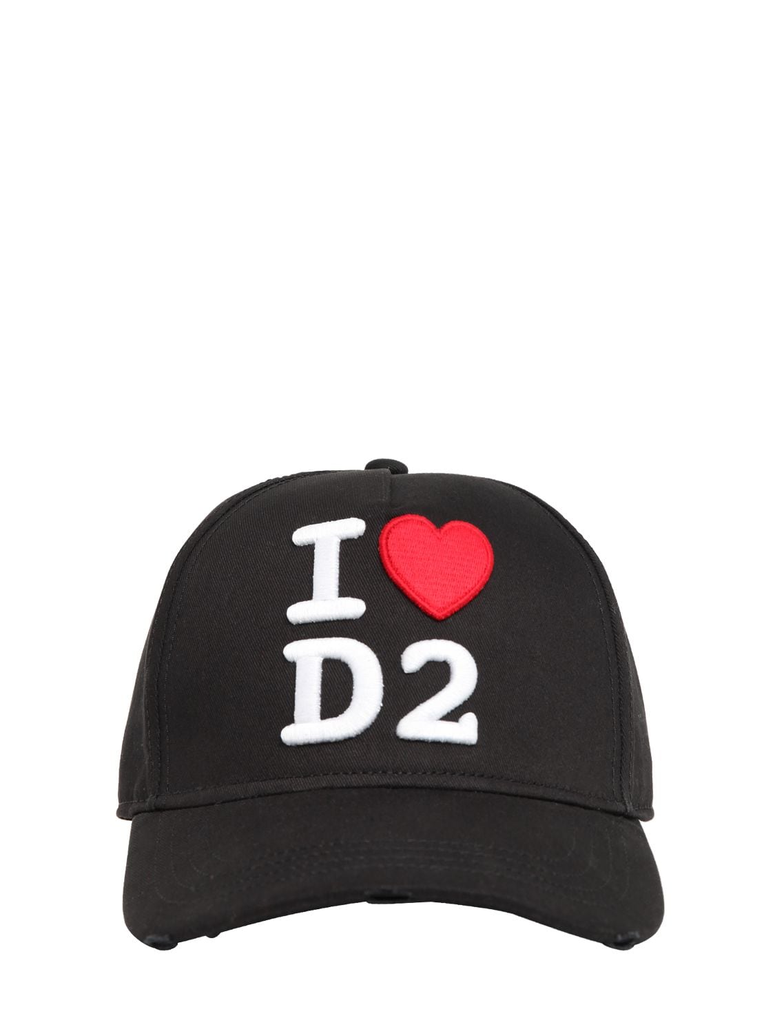 DSQUARED2 I LOVE D2 COTTON CANVAS BASEBALL HAT,72IG7F011-MJEYNA2