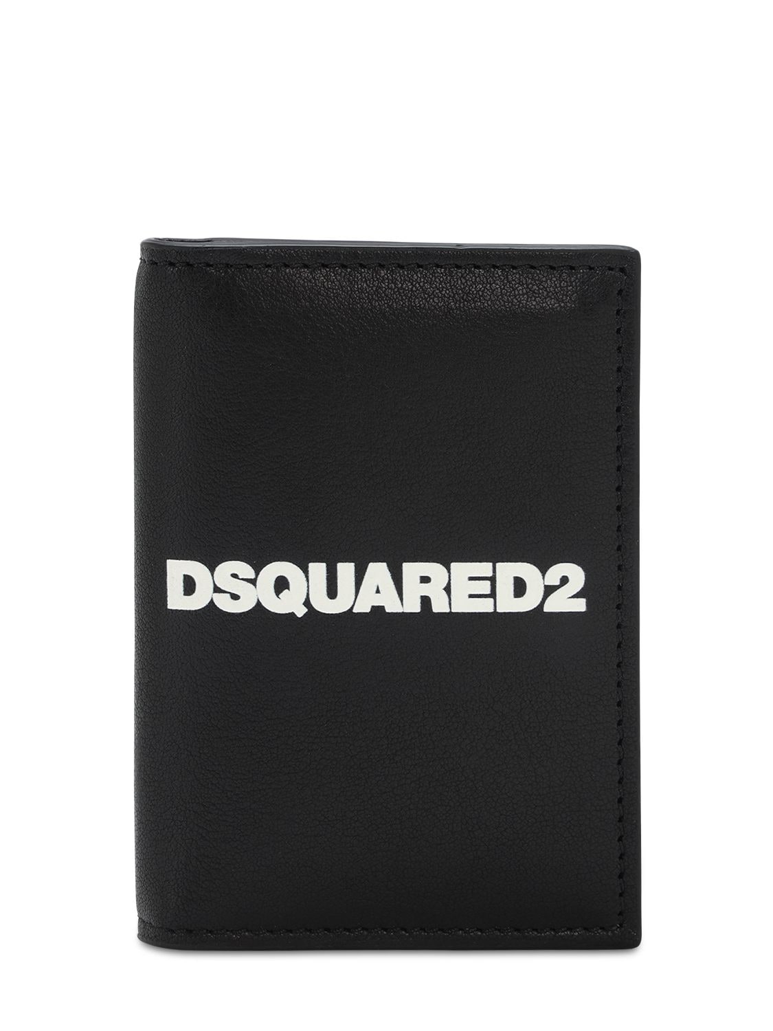 Dsquared2 - Print logo leather card wallet - | Luisaviaroma