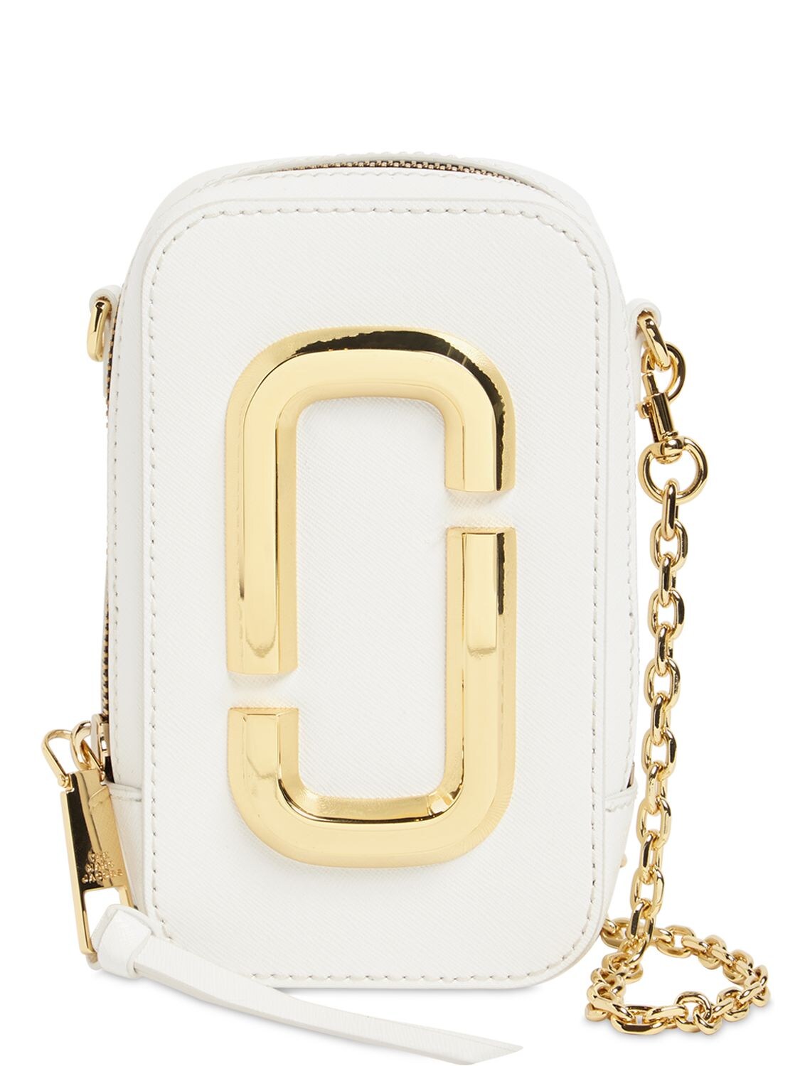 Marc Jacobs The Hot Shot Leather Shoulder Bag In White