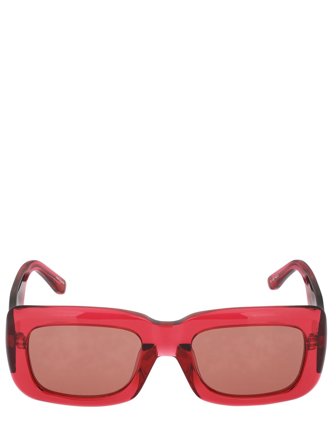 Attico Marfa Acetate Squared Sunglasses In Red