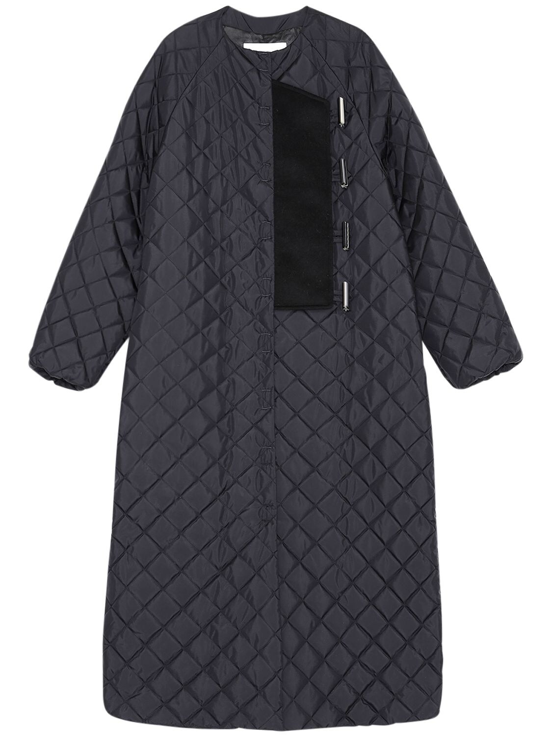 GANNI QUILTED RECYCLED RIPSTOP COAT,72IGFD018-MDK50