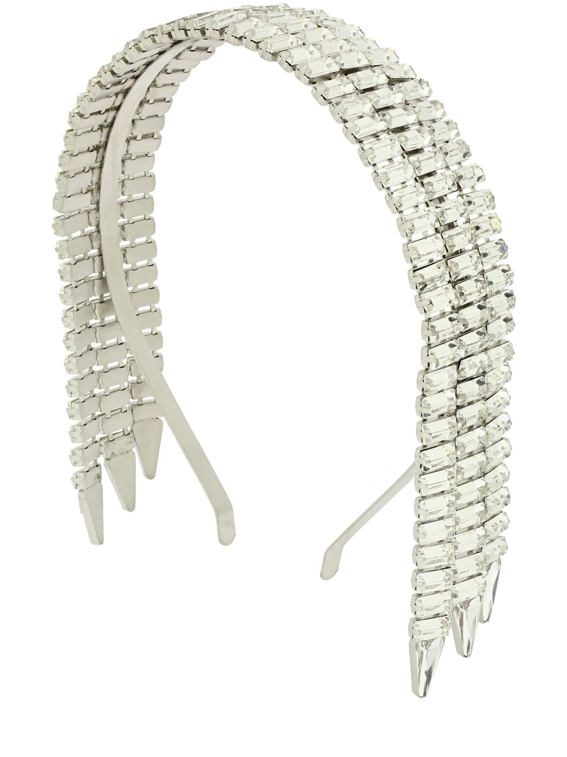 Gucci Tennis Crystal Headband In Silver