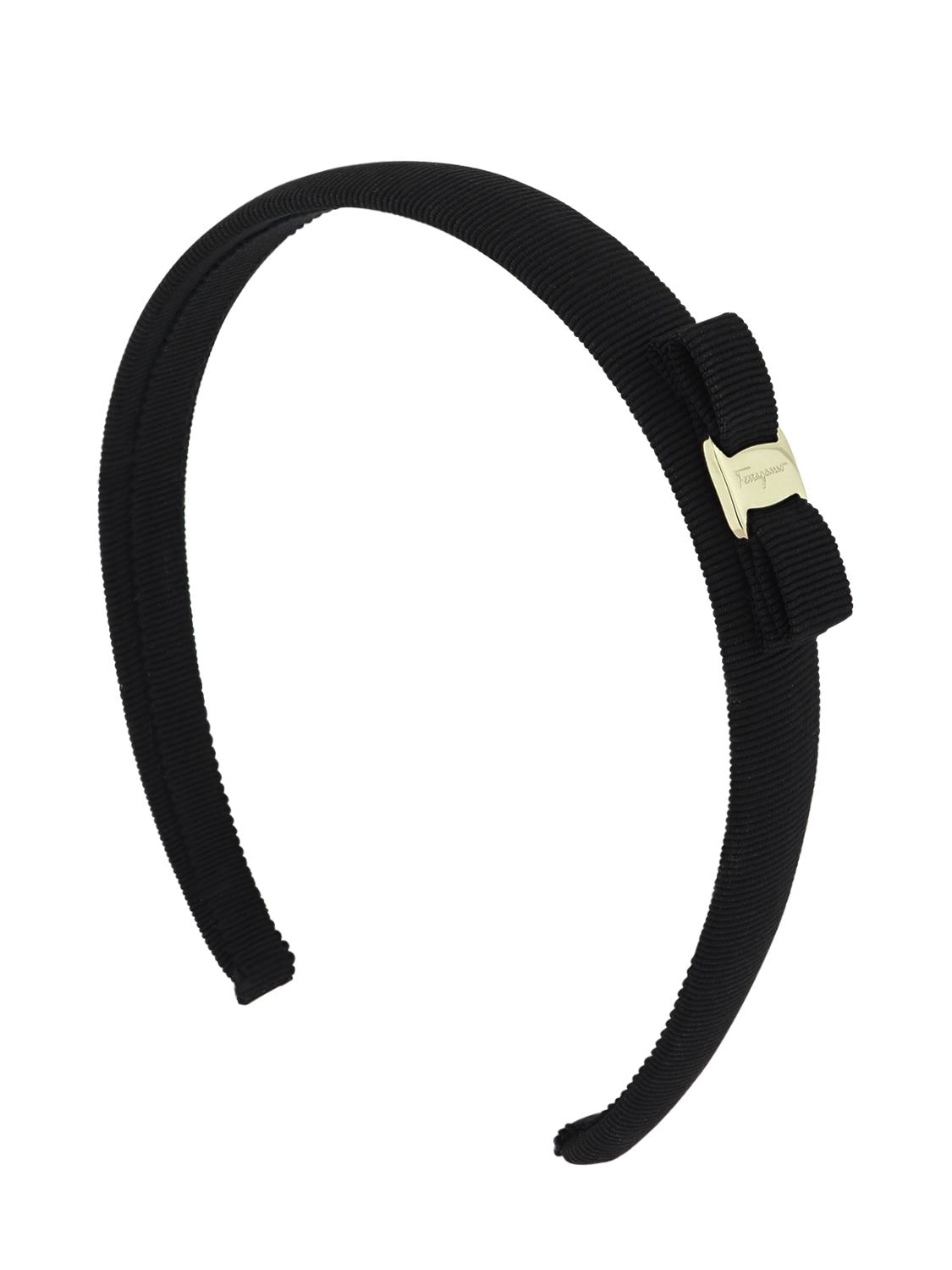 Ferragamo 2cm Vara Bow Headband In Black