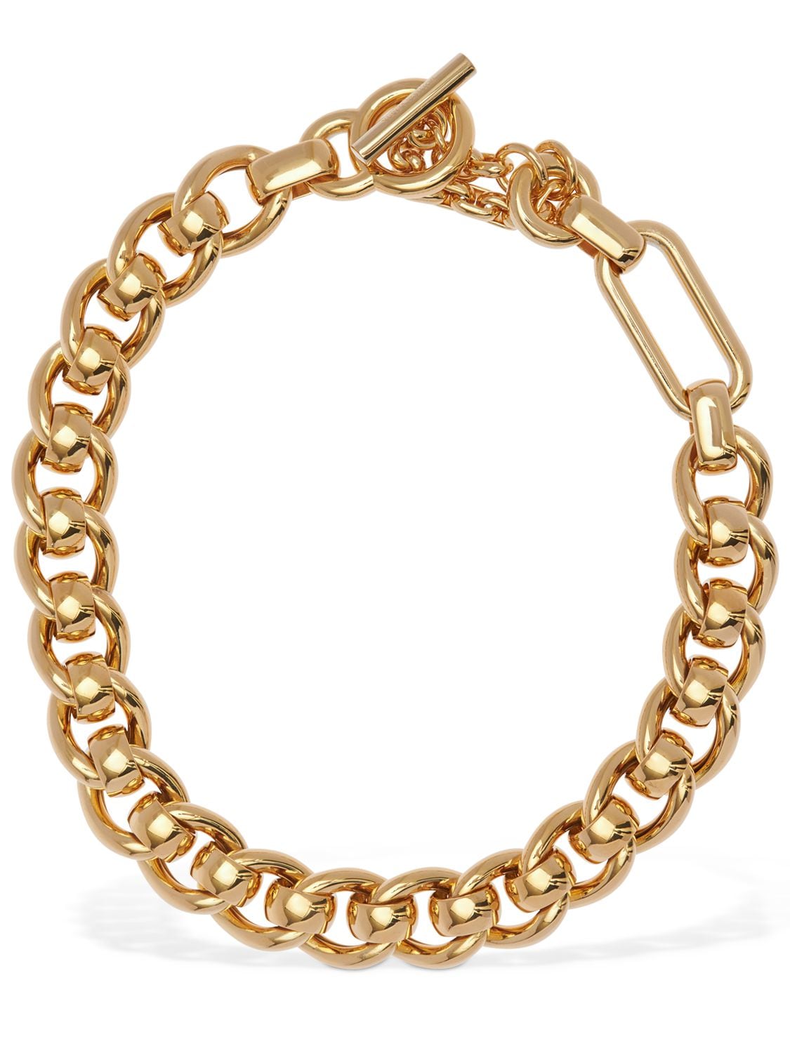 Bottega Veneta - Gourmette chunky chain short necklace - Gold ...
