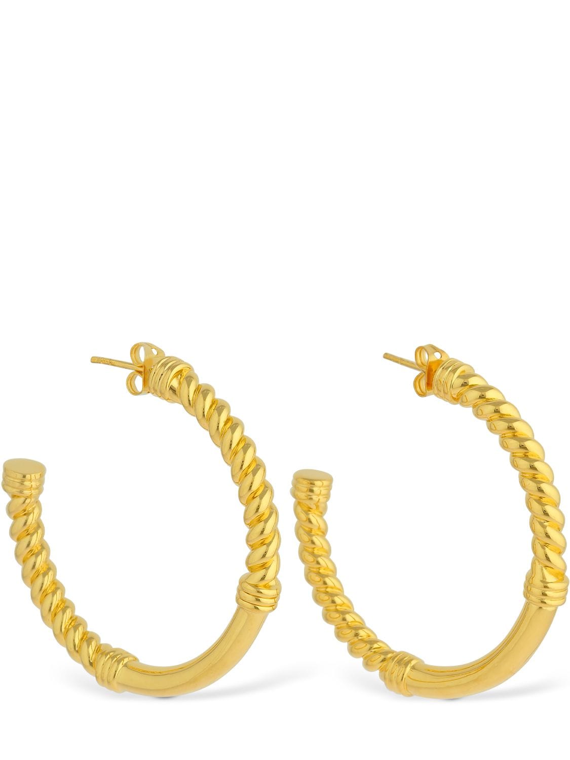 Missoma Cord Medium Hoop Earrings In Gold
