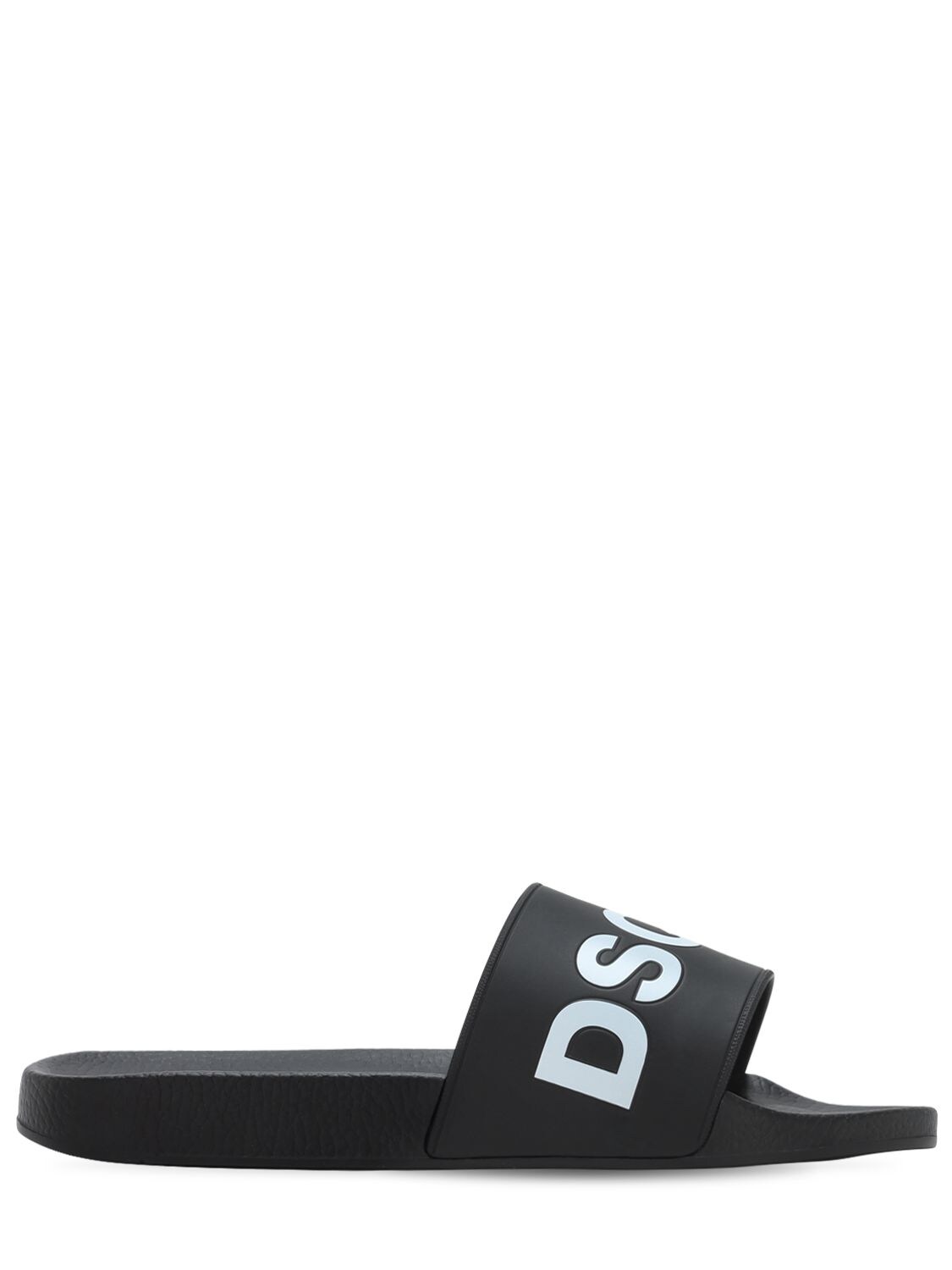 Logo Print Rubber Slide Sandals
