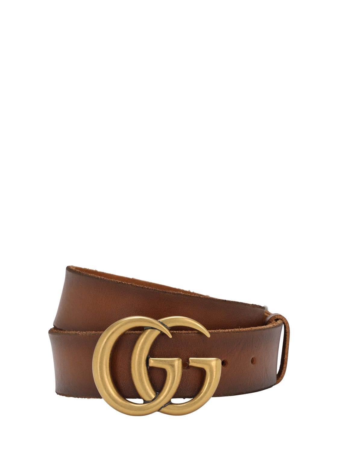 4cm Gg Gold Buckle Leather Belt