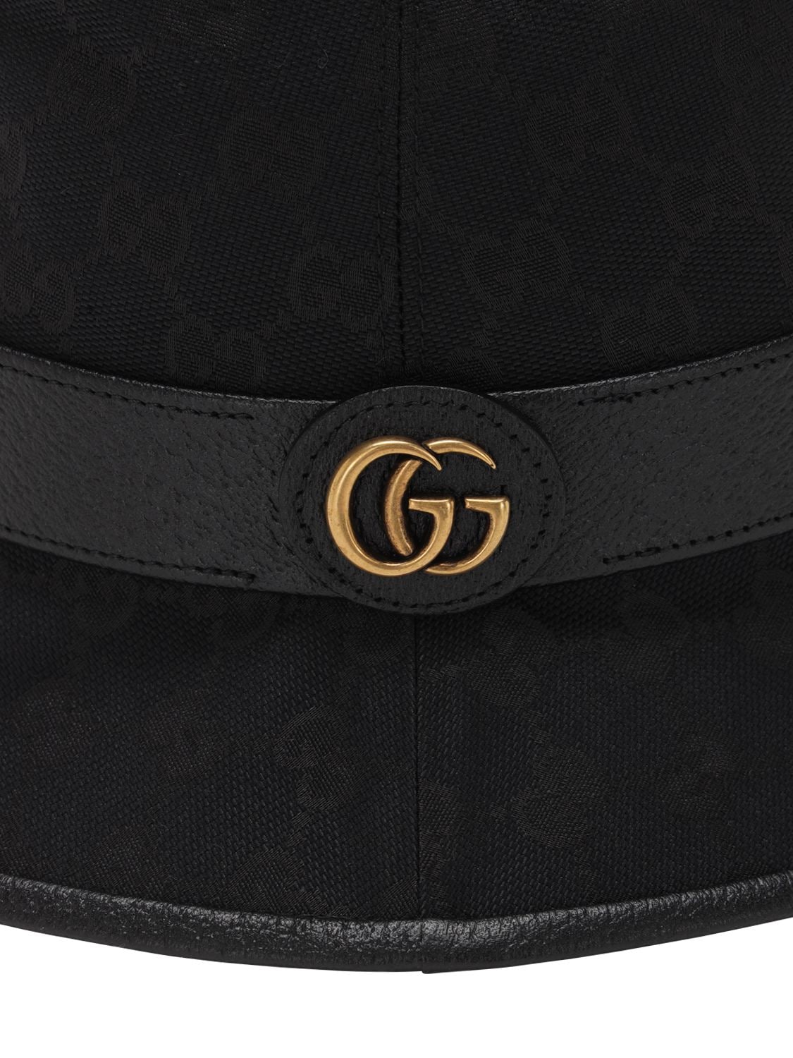 Shop Gucci Gg Cotton Canvas Bucket Hat In Black