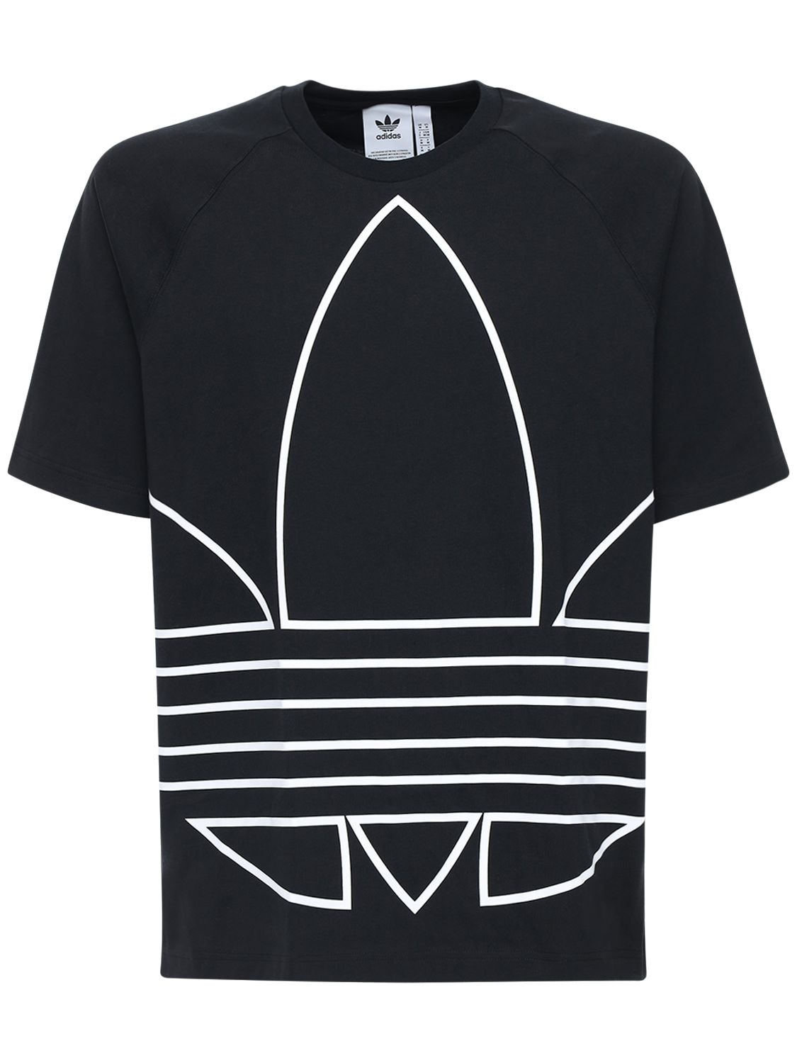 Adidas Originals Adidas Big Trefoil Outline Tee In Black | ModeSens