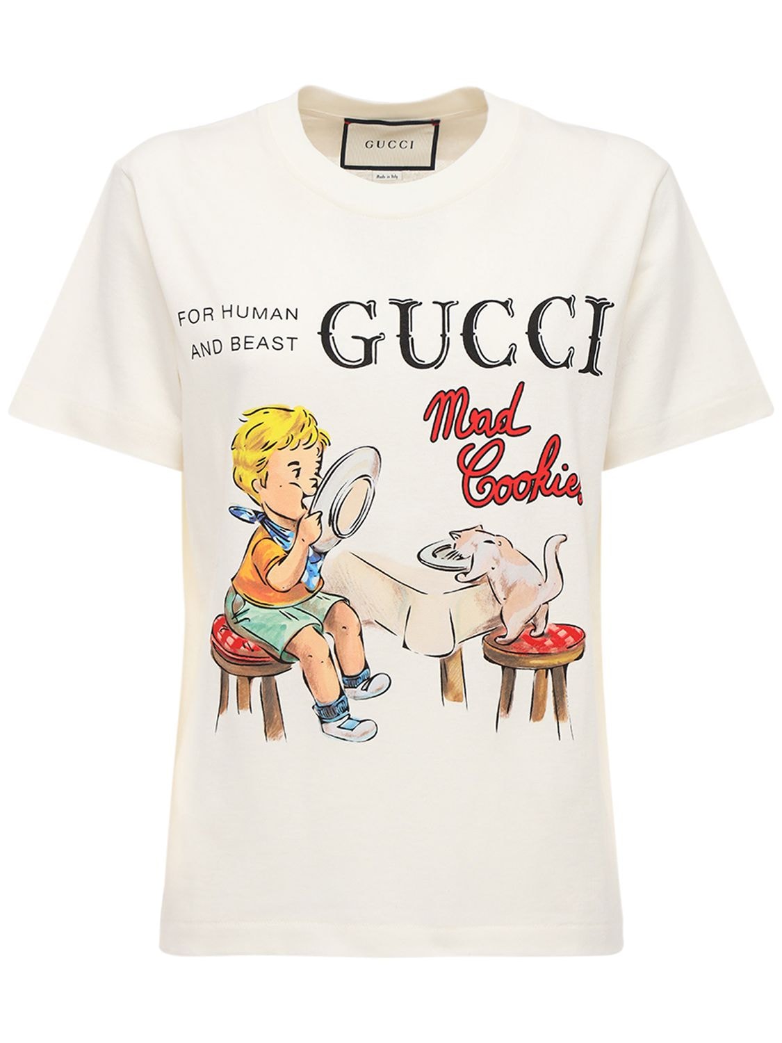 GUCCI “MAD COOKIES”印花棉质平纹针织T恤,72IH0H035-OTA5NQ2