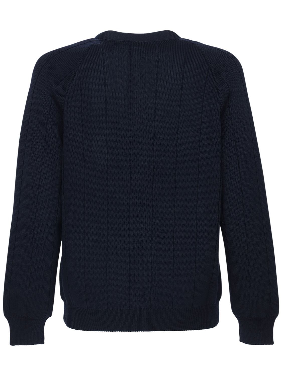 Shop Gucci Gg & Web Wool Blend Knit Cardigan In Navy